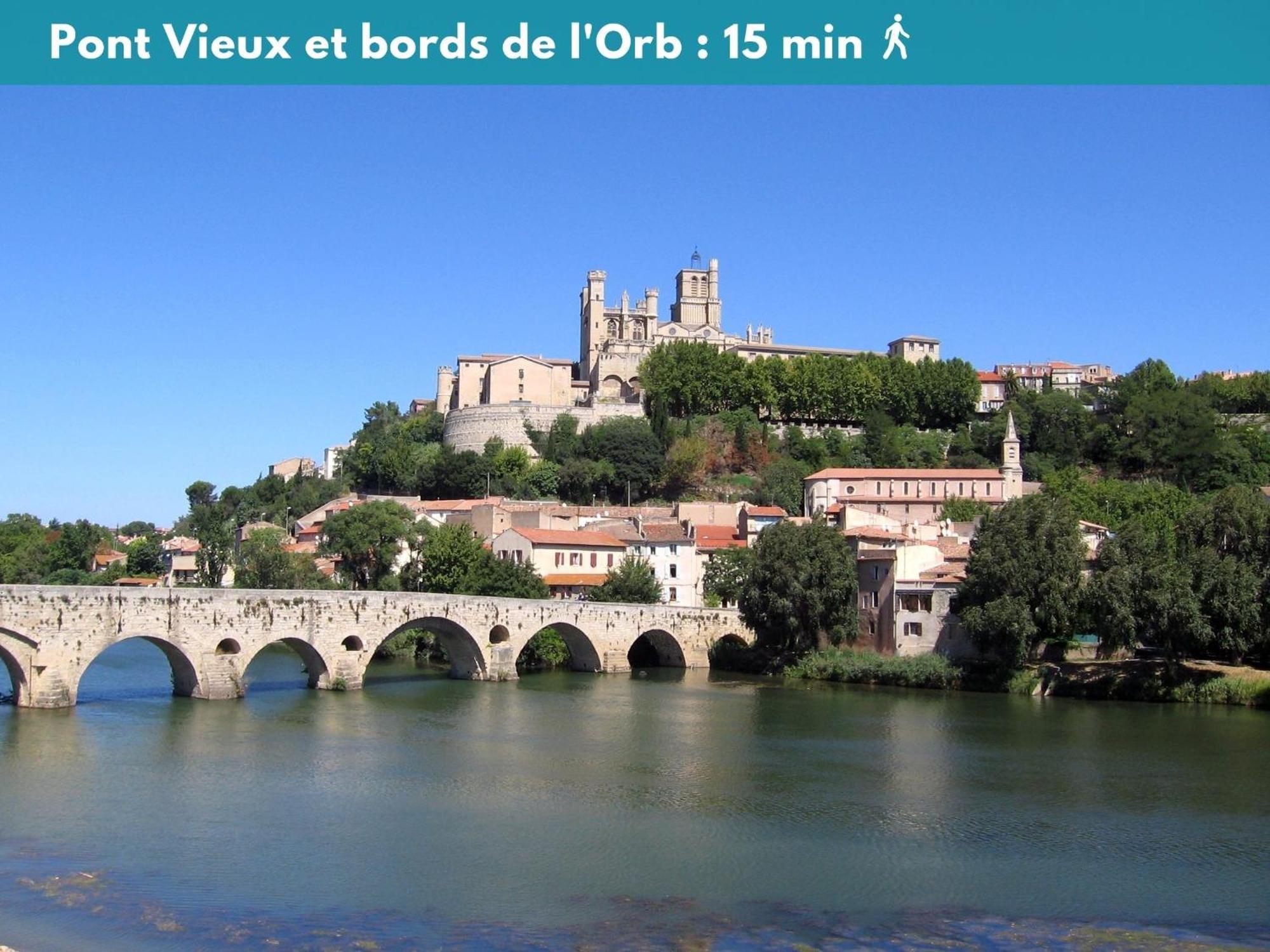 Elegant Studio Climatise 'Alma 2' - Coeur De Beziers - Wifi Fibre - Netflix Exterior photo
